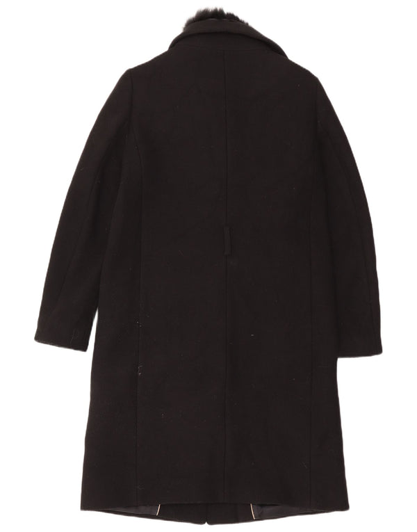 Massimo Dutti Damen Mantel EU 40 Medium Schwarz