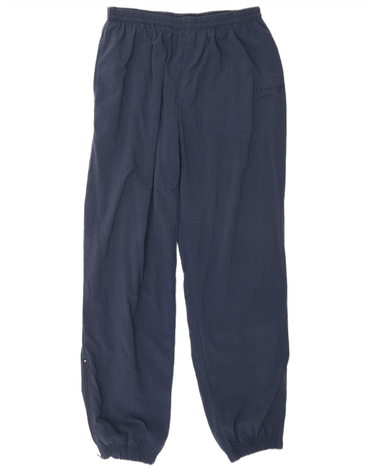 REEBOK Mens Tracksuit Trousers Joggers Large  Navy Blue Polyamide Vintage Reebok and Second-Hand Reebok from Messina Hembry 