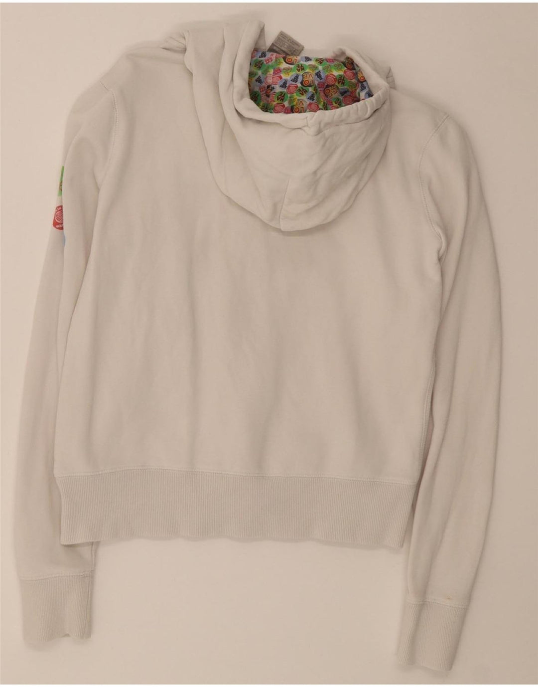 NIKE Womens Zip Hoodie Sweater UK 10/12 Medium Off White Vintage Nike and Second-Hand Nike from Messina Hembry 