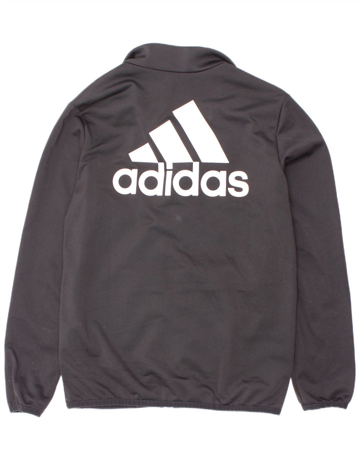 Adidas drenge grafisk træningsdragt topjakke 9-10 år sort polyester
