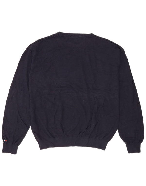 Ανδρικό πουλόβερ Tommy Hilfiger Crew Neck Jumper 2XL Navy Blue Cotton