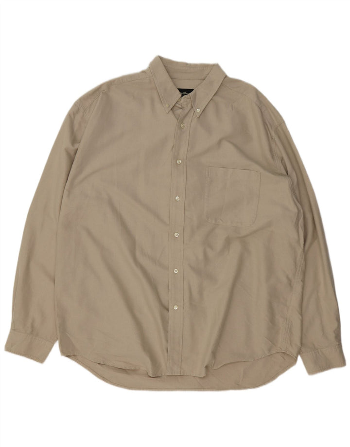 Koszula męska EDDIE BAUER XL, beżowa, bawełniana