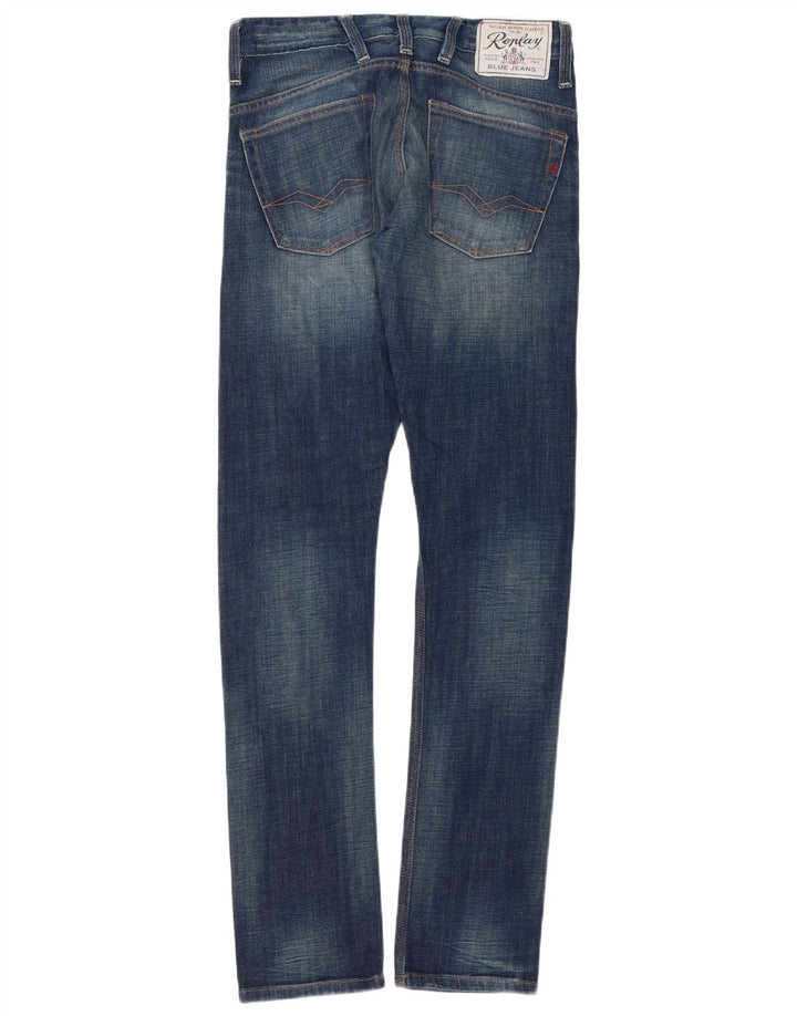 REPLAY Womens Jeto Slim Jeans W29 L34 Blue Cotton