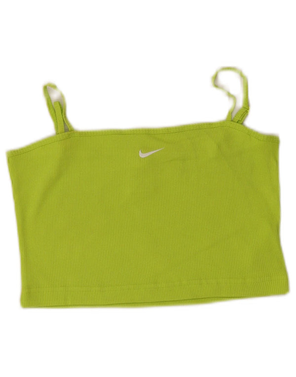 Canottiera corta Nike da donna UK 8 piccola in cotone verde