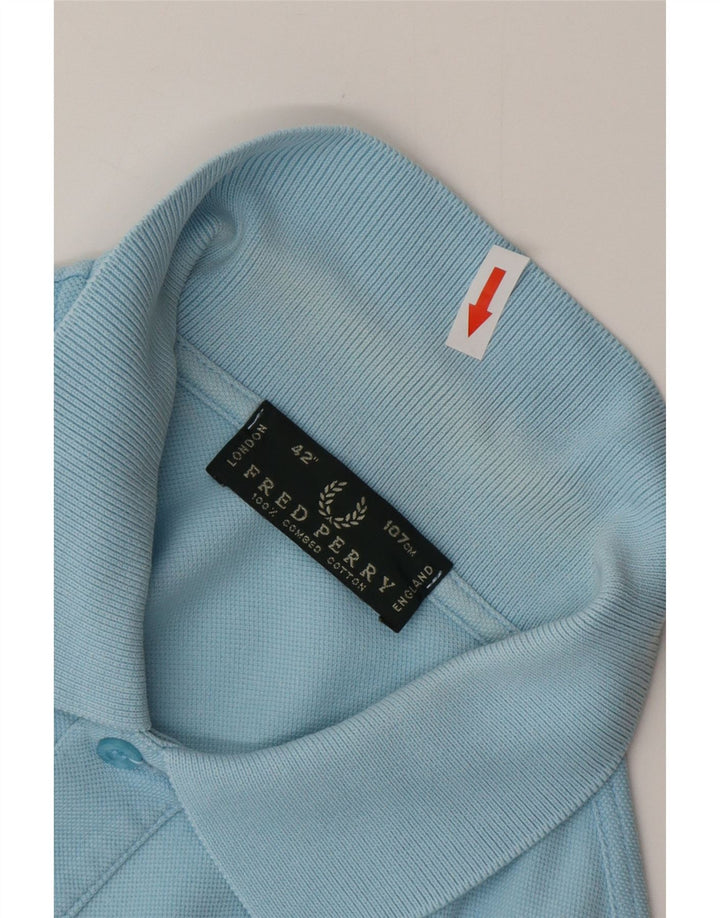 Męska koszulka polo Fred Perry, średnia niebieska, bawełniana