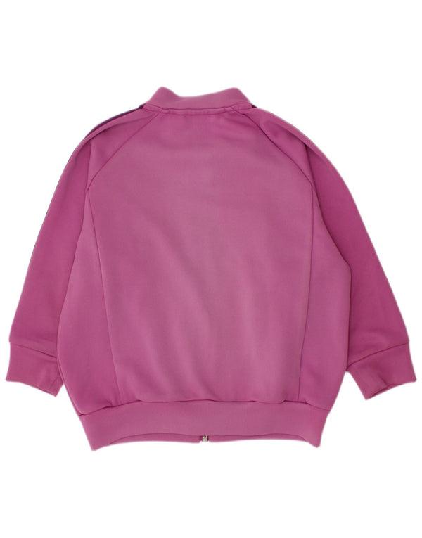 Adidas Girls Tracksuit Top Jacket 3-4 Years Pink Polyester