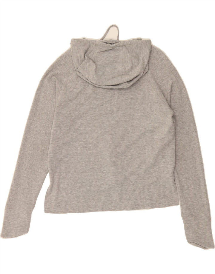 REEBOK Womens Hoodie Jumper UK 14 Medium Grey Rayon Vintage Reebok and Second-Hand Reebok from Messina Hembry 