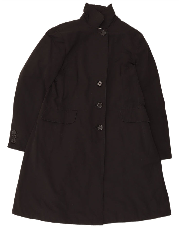 Aspesi Womens Overcoat UK 18 XL Black Cotton