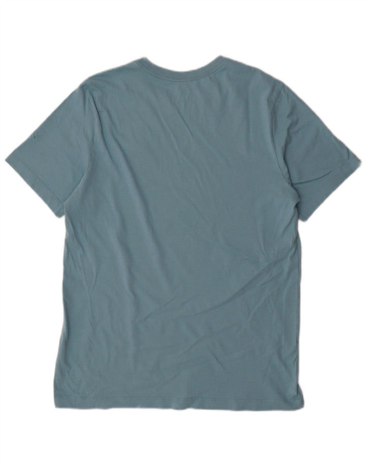 Nike T-shirt top mellemblå bomuld til mænd