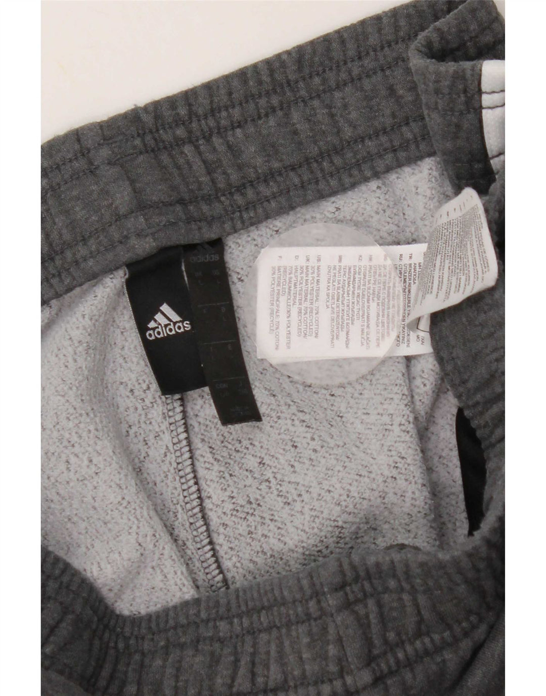 Adidas Mens Tracksuit Trousers Joggers Large Grey Cotton