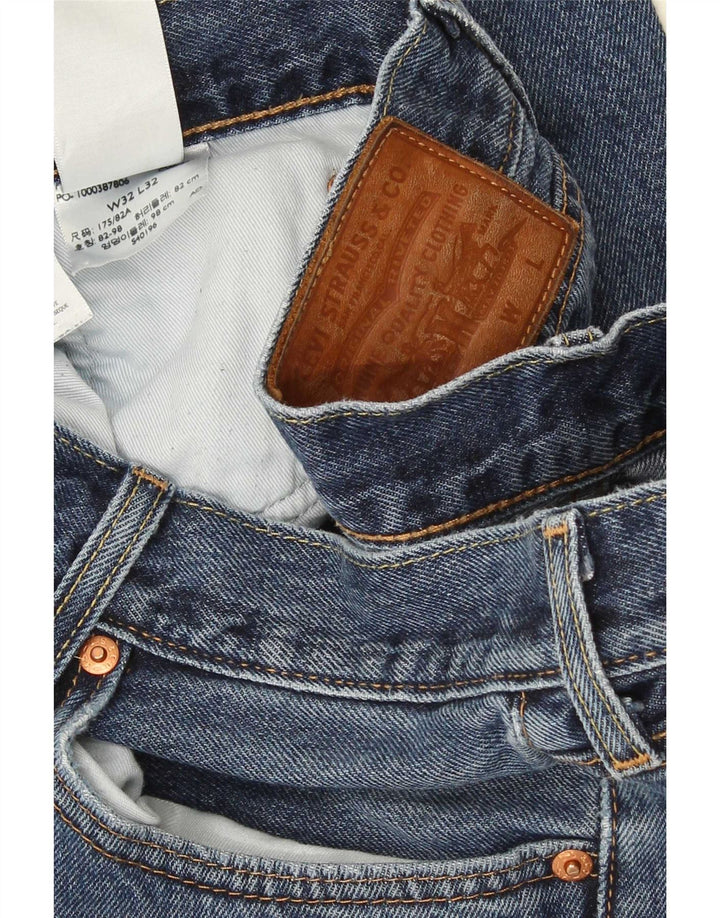 Levi's Mens Straight Jeans W32 L32 Blue Cotton