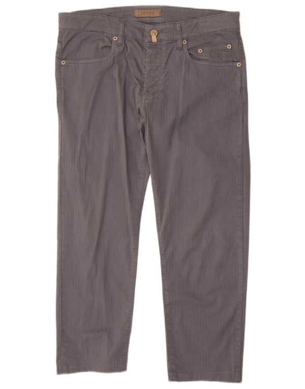 Pantaloni corti dritti da uomo SIVIGLIA W35 L25 in cotone a righe grigie
