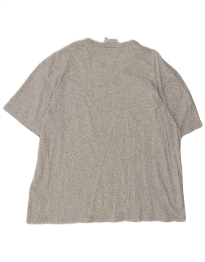 Adidas Mens T-Shirt Top Large Grey Flecked Cotton