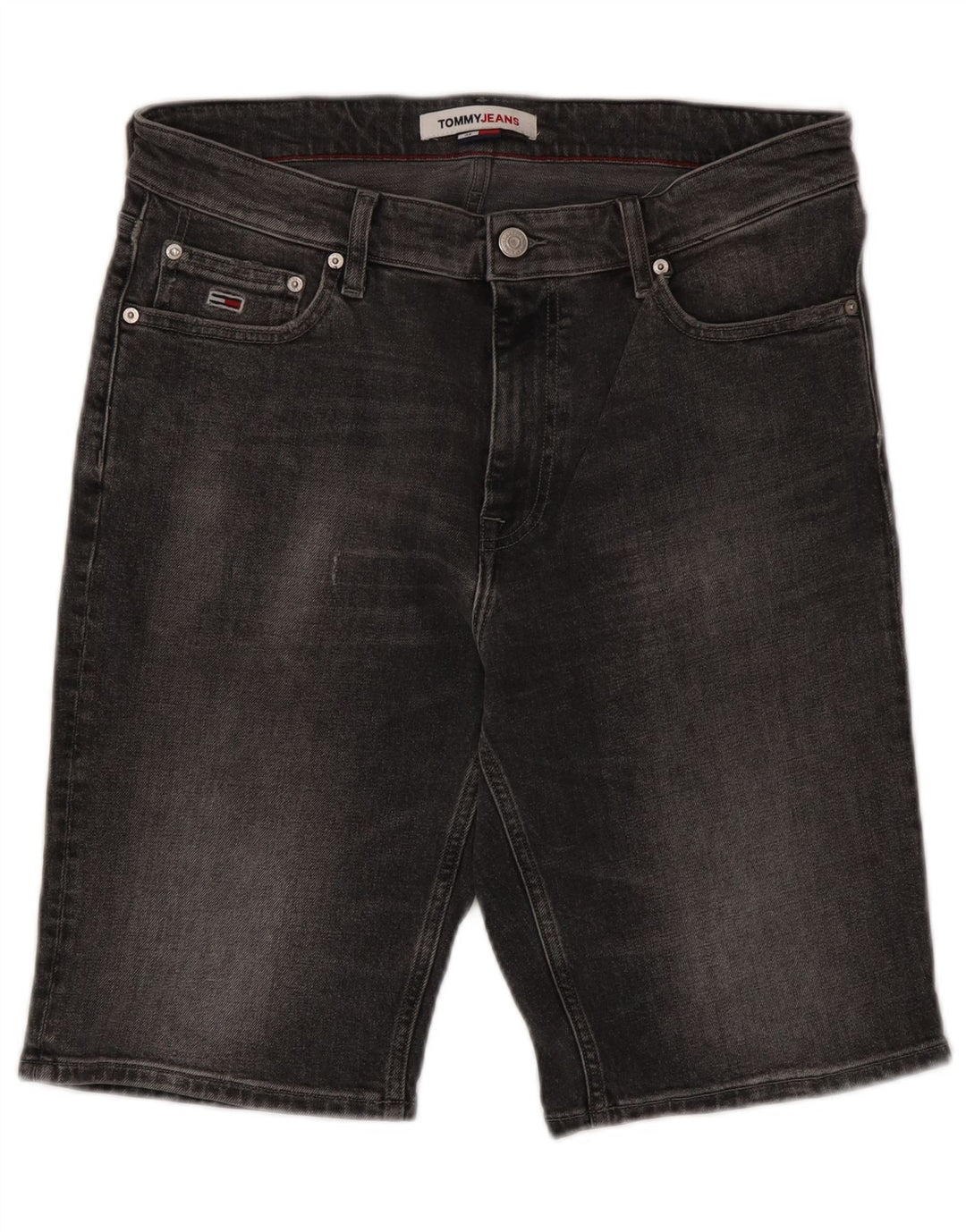Tommy Hilfiger Herre Denim Shorts W32 Medium Grey Bomuld