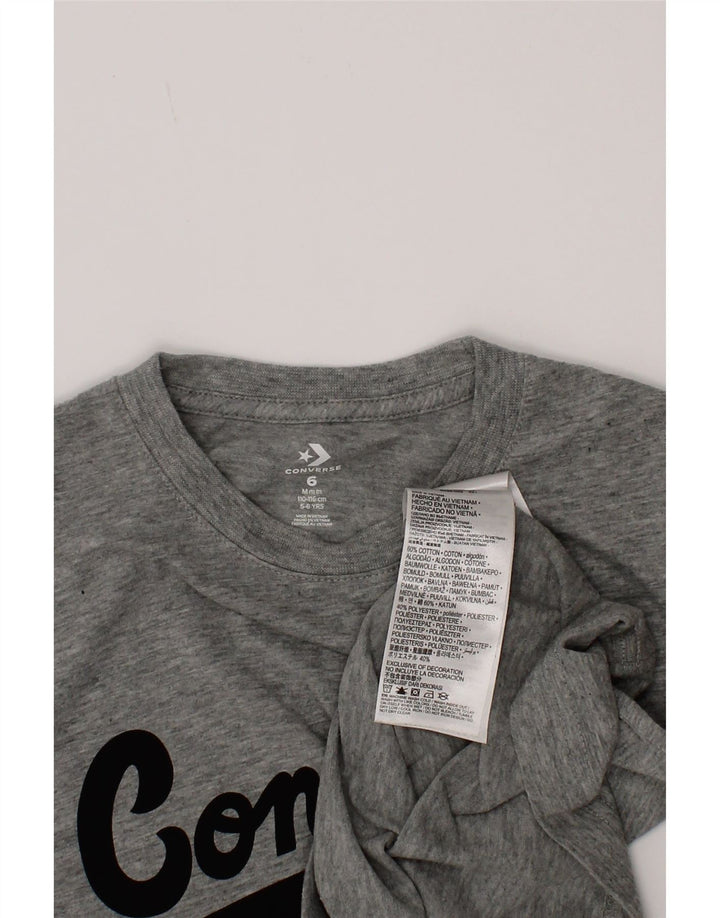 Converse drenge grafisk t-shirt top 5-6 år medium grå bomuld