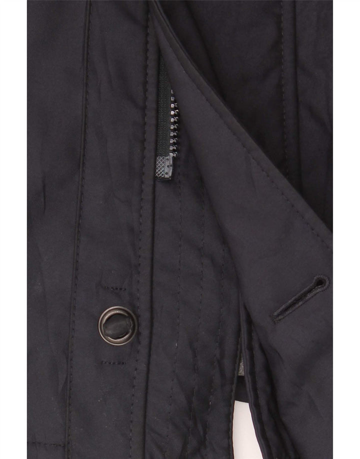 Bond Street Mens Windbreaker Coat IT 52 XL Navy Blue Polyester