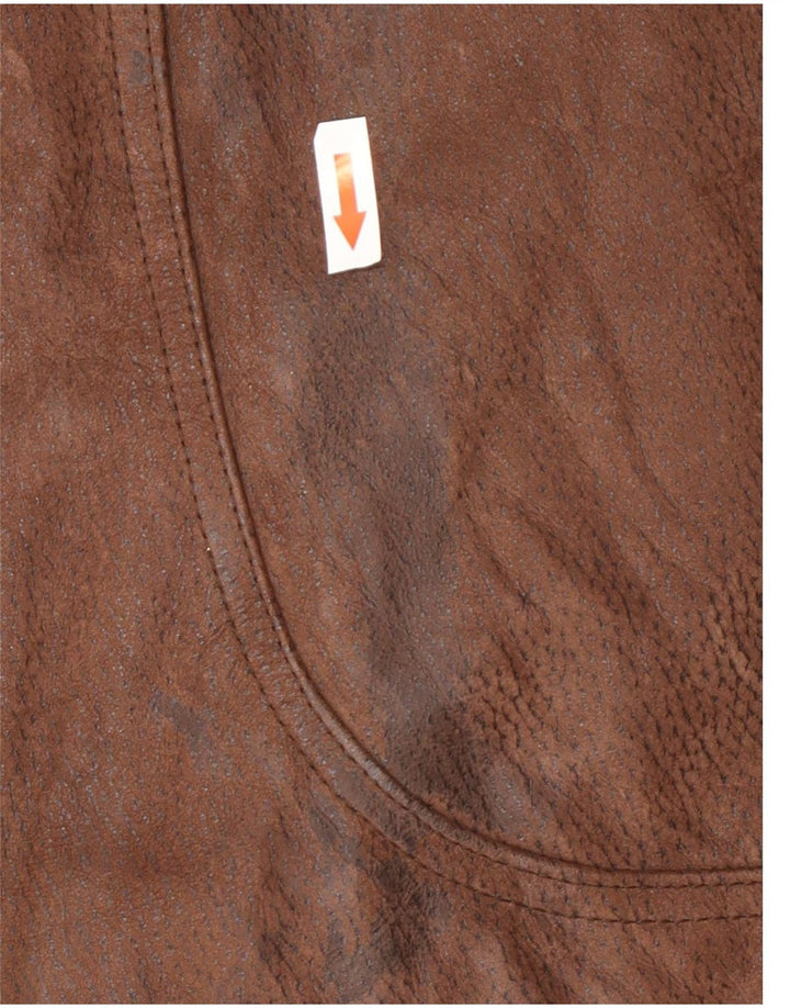 Allison Wingate Herren Lederweste EU 50 Large Brown Classic