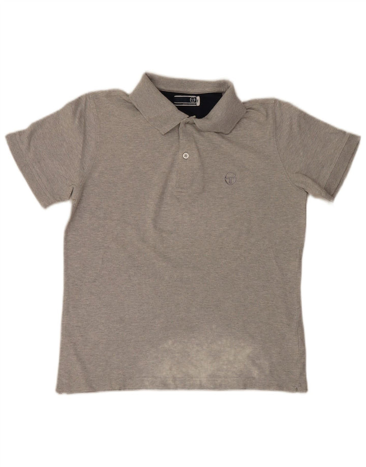 Sergio Tacchini Mens Polo Shirt IT 48 Small Grey Cotton