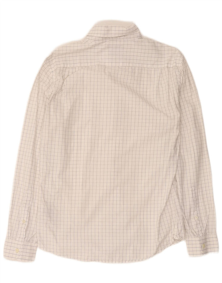 Dockers Mens Shirt Medium Off White Check Cotton