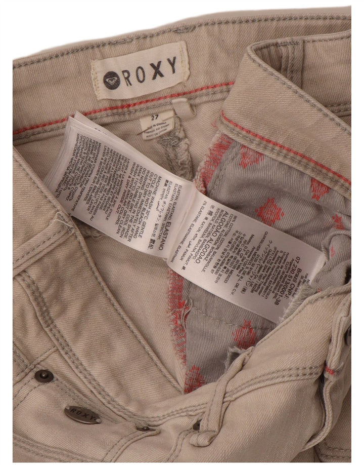 ROXY Damen Skinny Jeans W27 L27 Graue Baumwolle