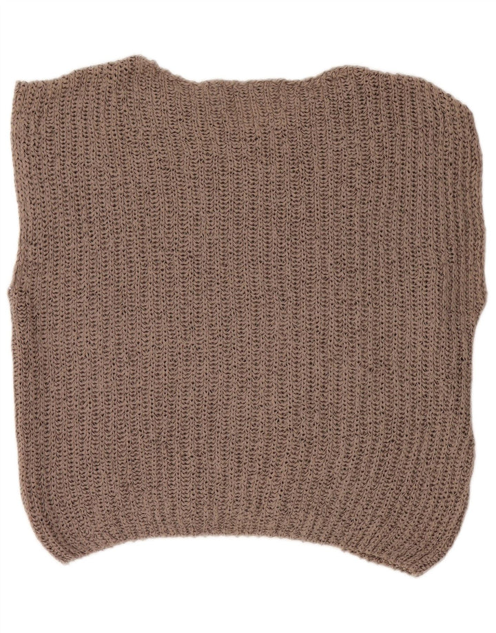 Zara Womens Oversized Vest Tank Top UK 10 Small Beige