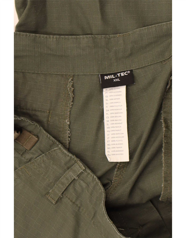 Mil-Tec Mens Cargo Shorts 2XL W42  Khaki Cotton