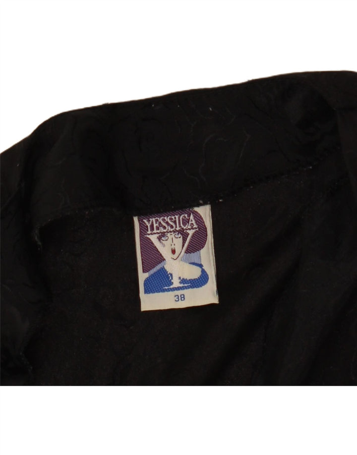 Yessica Damen-Blusenoberteil, EU 38, Mittelschwarz, Blumenmuster, Polyester