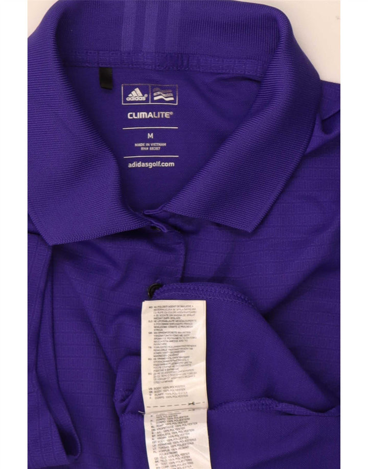 Γυναικείο πουκάμισο Adidas Climalite Polo UK 12 Medium Purple Polyester