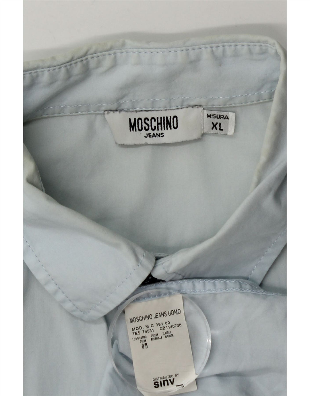 Moschino Chemise Homme XL Bleu Coton