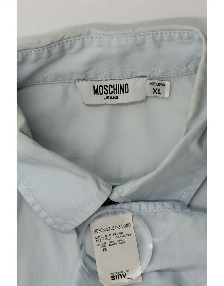 Moschino Chemise Homme XL Bleu Coton