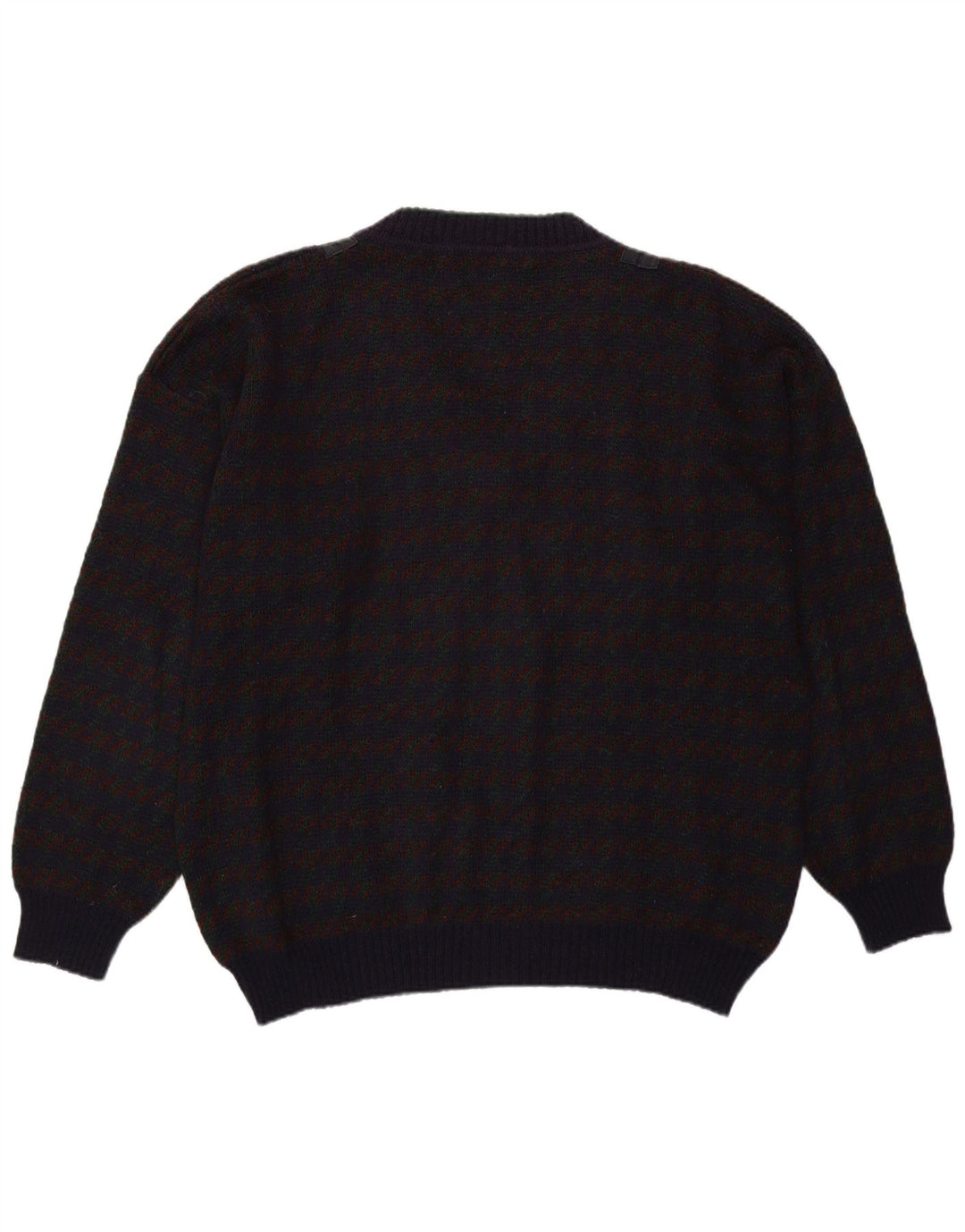 Vintage Mens V-Neck Jumper Sweater XL Purple Check