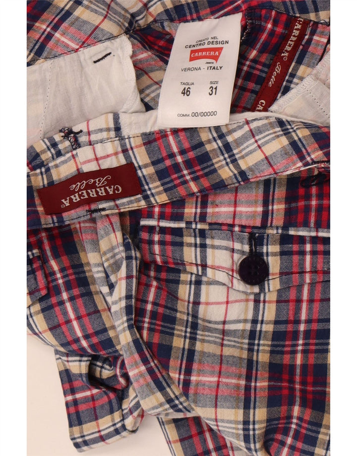 Pantaloncini chino da donna Carrera grandi W31 in cotone a quadri multicolore