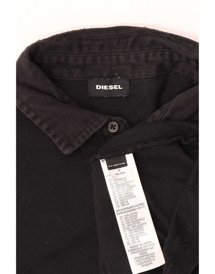 Polo Diesel Hombre Algodón Negro Mediano