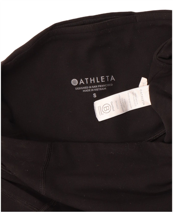 Legginsy damskie ATHLETA UK 10, małe, czarne, nylonowe