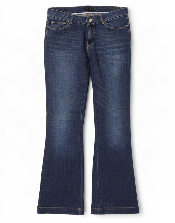 Massimo Dutti Womens Bootcut Jeans EU 40 Medium W30 L30 Navy Blue Cotton