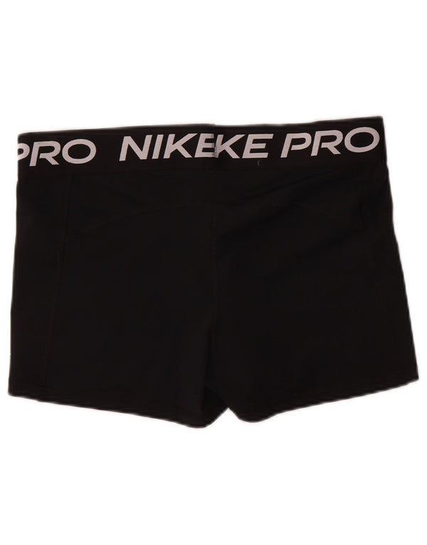Nike Damen Dri Fit Graphic Sport Shorts UK 18 XL Schwarz Polyester