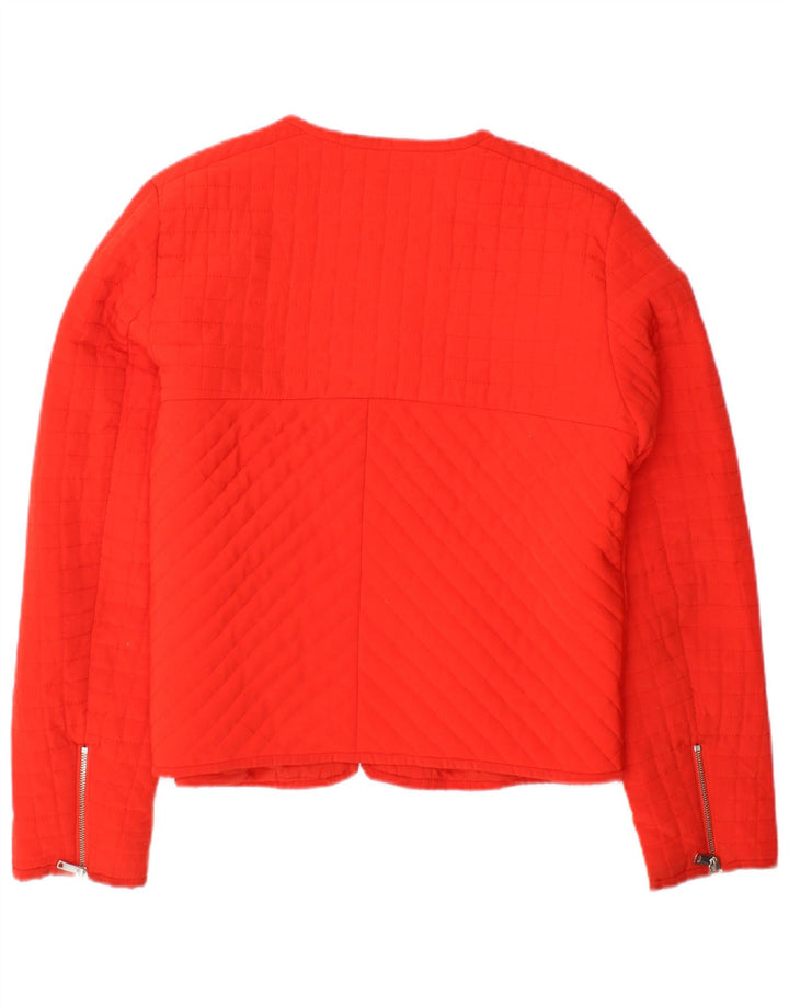 Zara Damen Trafaluc Steppjacke UK 16 Large Orange Polyester