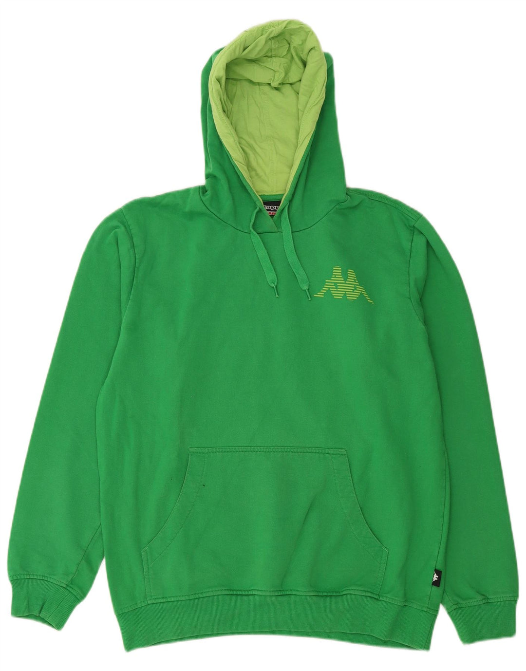 Suéter com capuz gráfico masculino KAPPA grande algodão verde