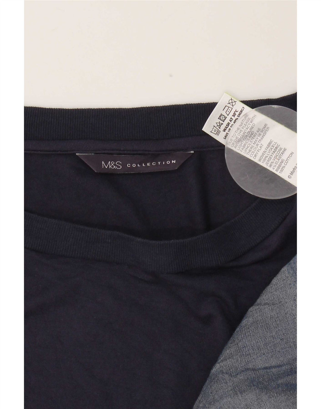 Marks & Spencer Γυναικείο Βασικό Φόρεμα UK 12 Medium Navy Blue Lyocell