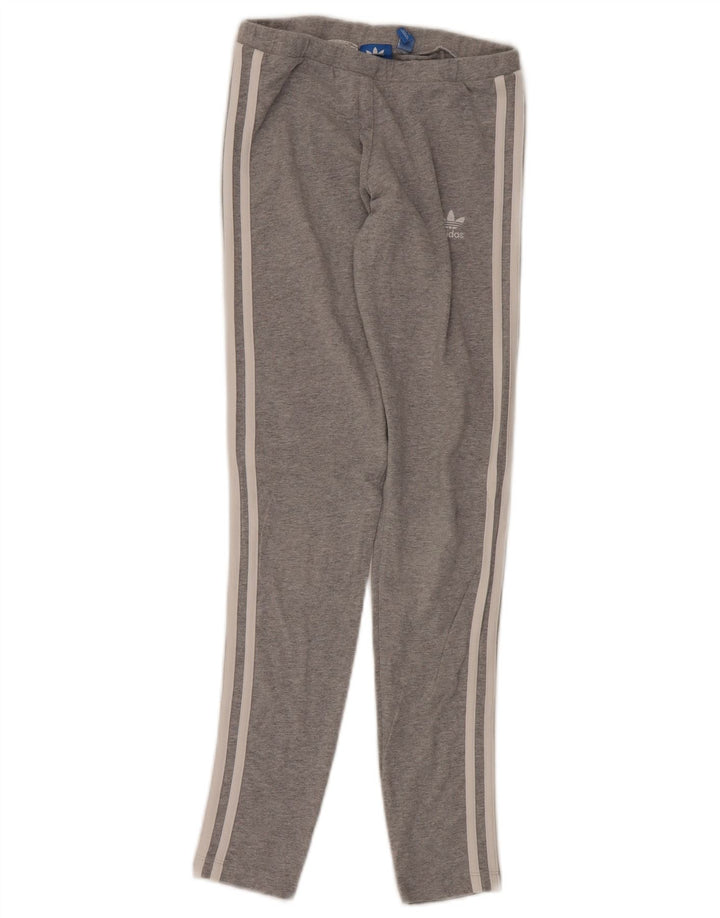 Adidas Womens Leggings UK 10 Small  Grey Cotton
