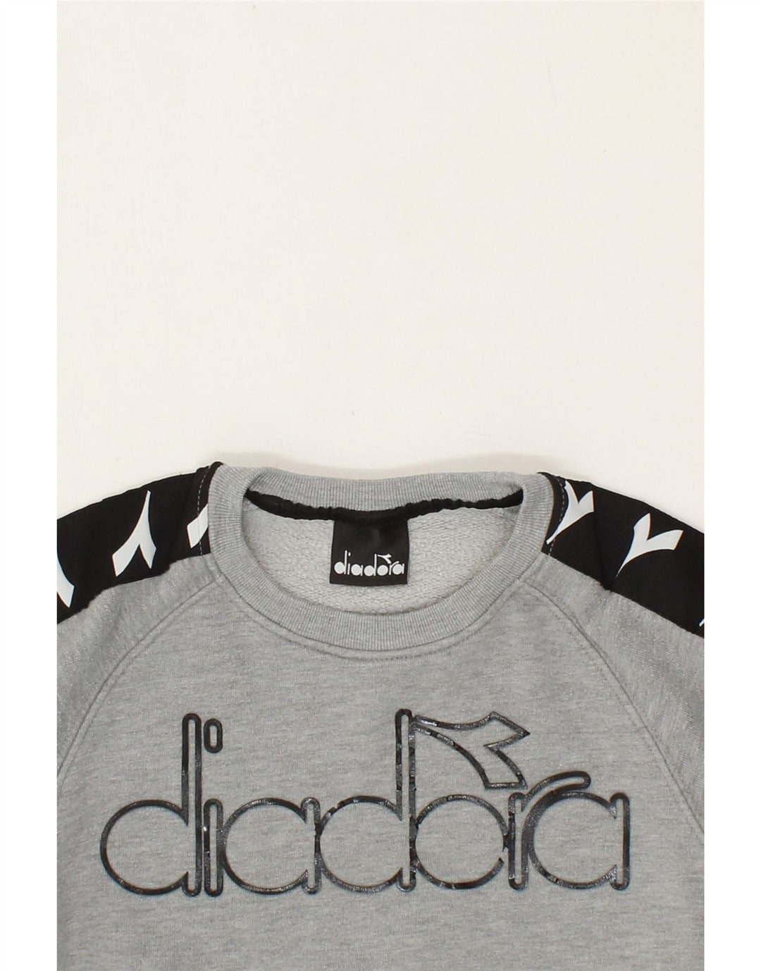DIADORA Boys Graphic Sweatshirt Jumper 7-8 Years Grey Vintage Diadora and Second-Hand Diadora from Messina Hembry 