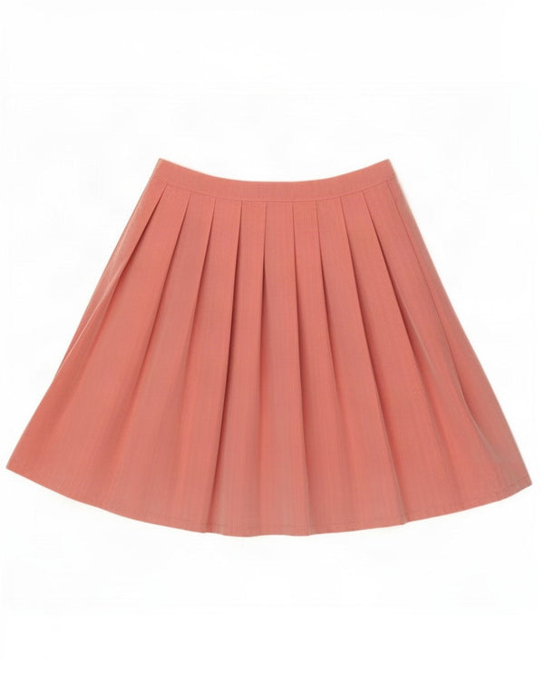 Falda plisada vintage para mujer mediana W30 rosa floral