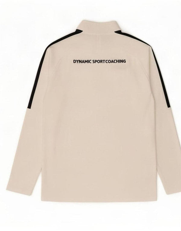 Nike Haut de survêtement à col zippé graphique pour hommes, grand color block blanc