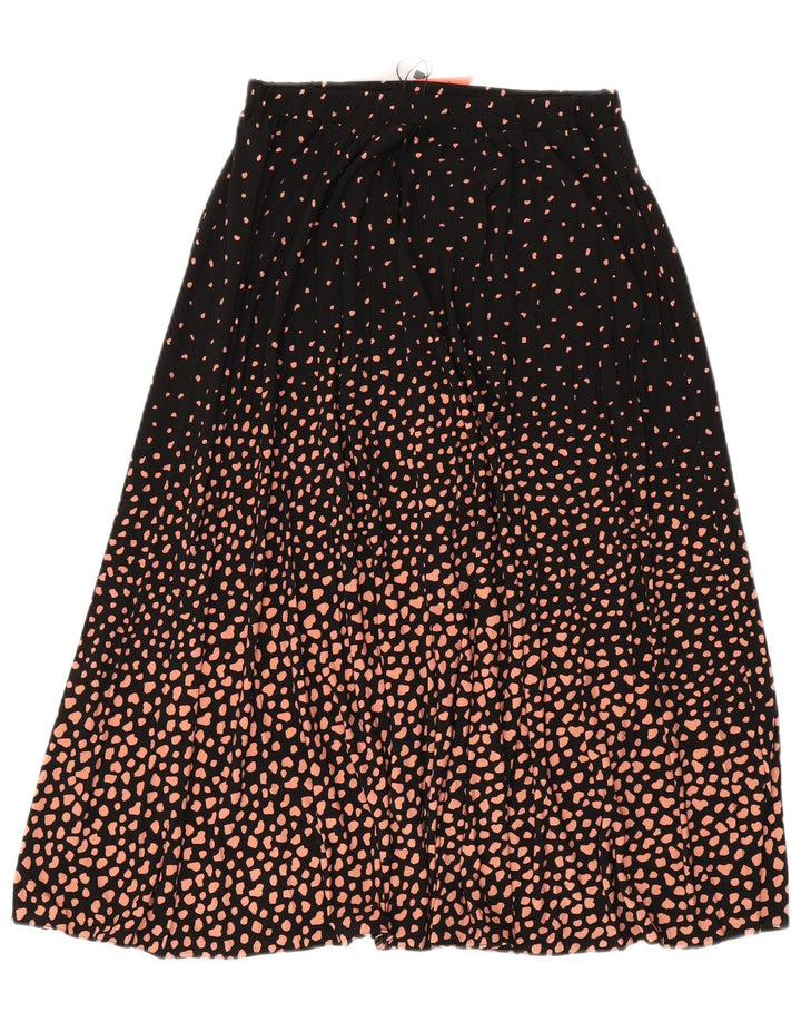 Oasis Damen ausgestellter Rock, mittelgroß, W28, schwarz gepunktetes Polyester