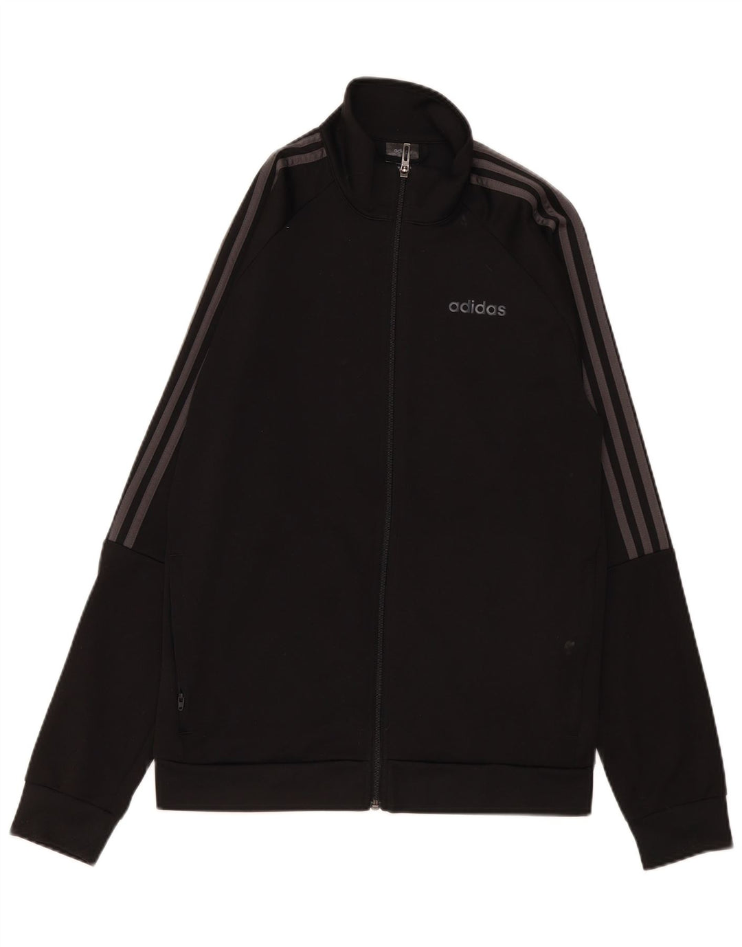 Adidas Herren Climalite Trainingsanzug Top Jacke UK 40/42 Medium Schwarz Polyester