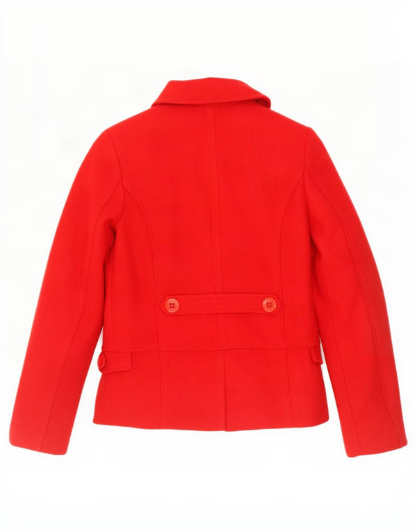 Benetton Girls Pea Coat 11-12 År 2XL Rød Uld