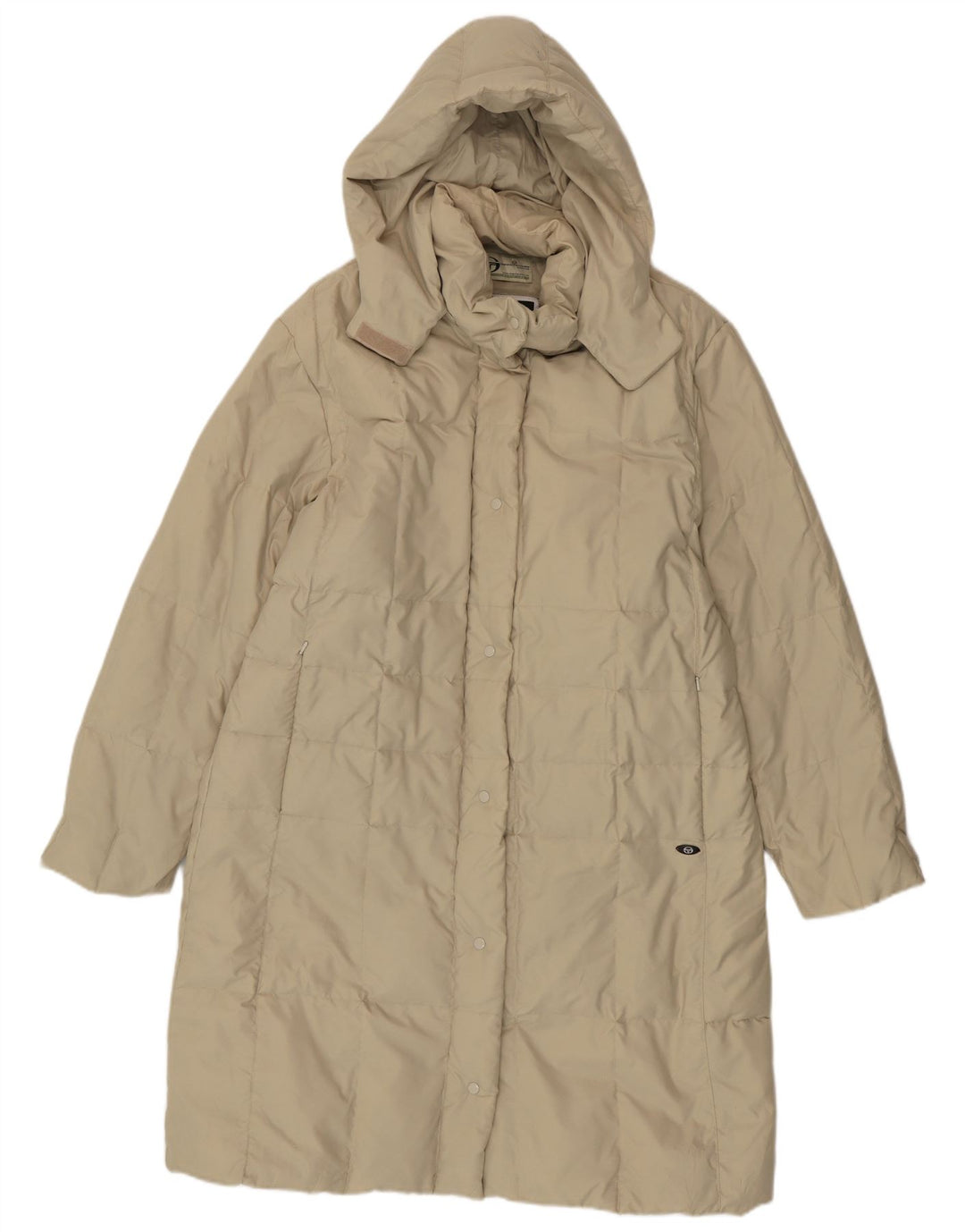 SERGIO TACCHINI Womens Oversized Hooded Padded Coat UK 48 XL Beige