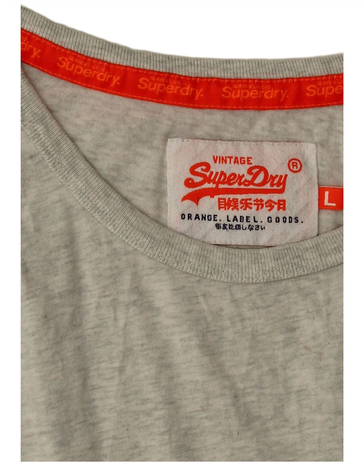 Superdry Mens Vest Top Large Grey Cotton