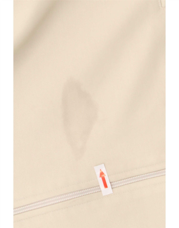 Fred Perry Mens Zip Hoodie Sweater Medium Beige Cotton