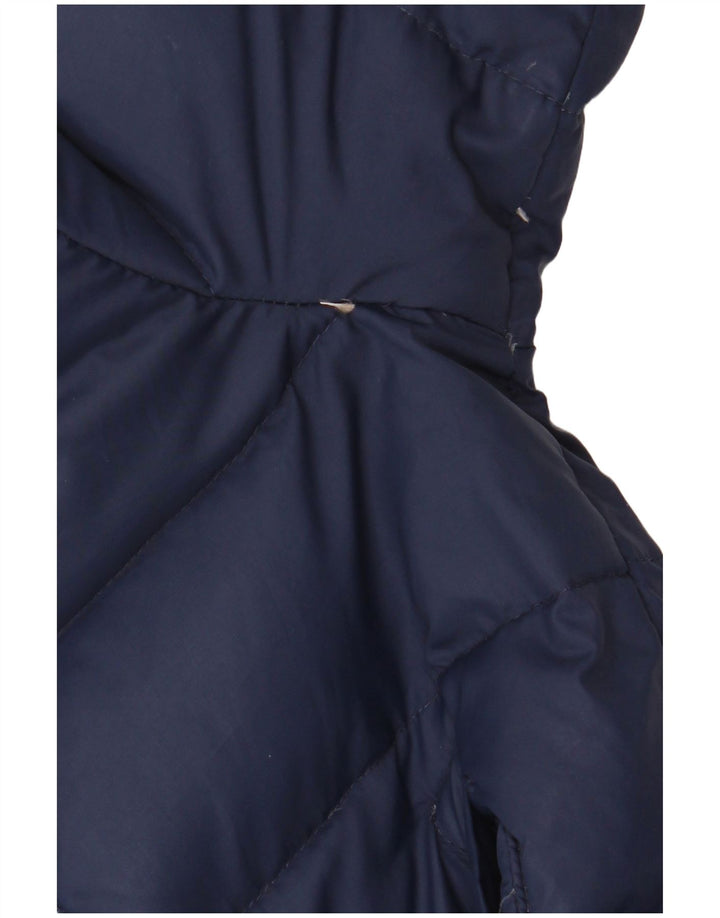 Benetton Boys Graphic Hooded Padded Jacket 5-6 Years Navy Blue